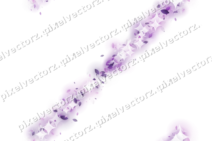 Nahtloses Glitzerband aus Tropfen in Violett auf transparentem Grund