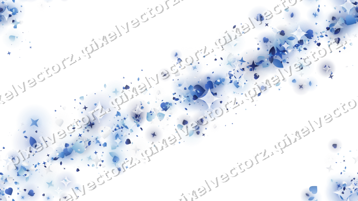 Nahtloses Glitzerband aus Sternen und Herzen auf transparentem Grund