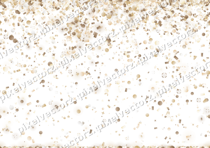 Nahtloser Glitzerregen aus Funken und Punkten auf transparentem Grund