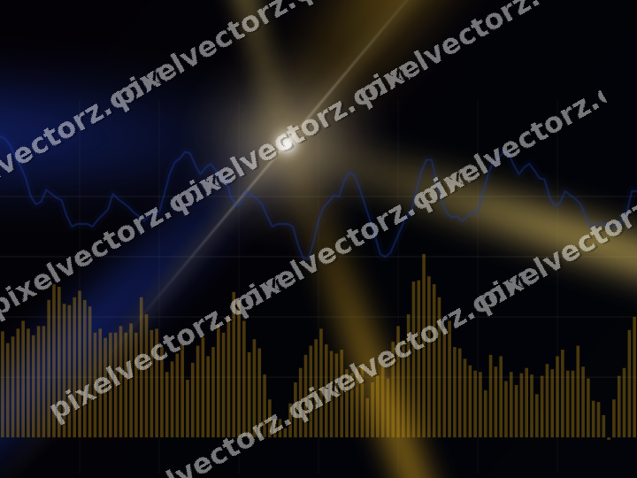 Leuchtender Neon Diagramm Hintergrund in Bernstein und Blau