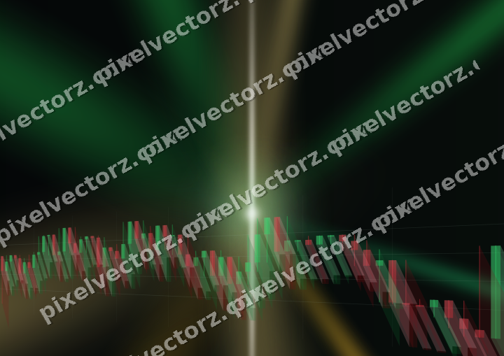 Leuchtender Neon Diagramm Hintergrund in Grün und Bernstein