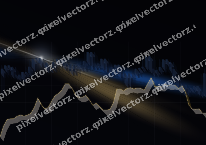 Leuchtender Neon Diagramm Hintergrund in Blau und Bernstein
