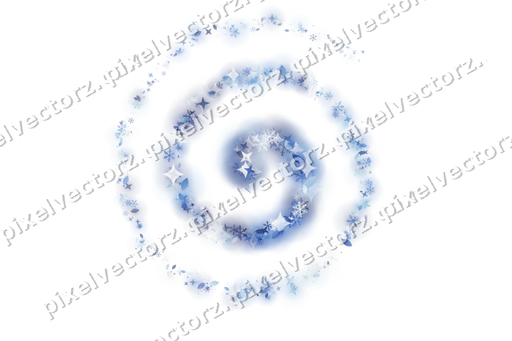 Nahtlose Glitzerspirale in Blau und Türkis auf transparentem Grund