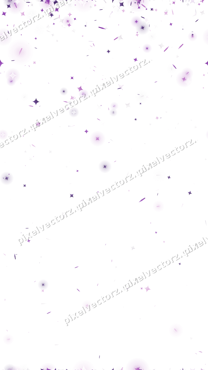 Nahtloser Glitzerregen in Violett auf transparentem Grund