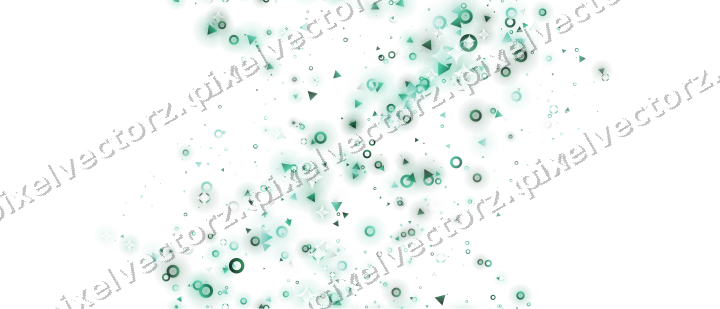 Nahtloses Glitzerband aus Ringen und Dreiecken auf transparentem Grund