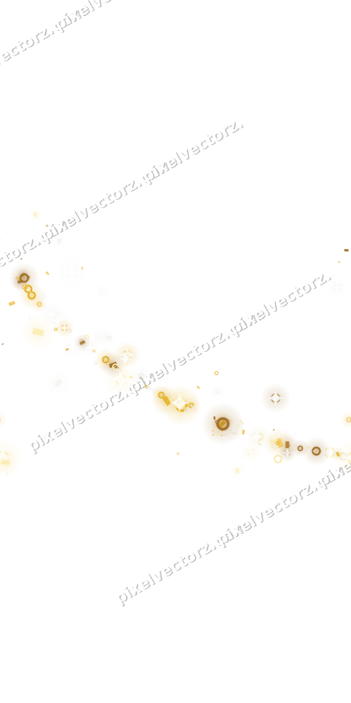 Nahtloser Glitzerbogen aus Ringen und Konfetti auf transparentem Grund