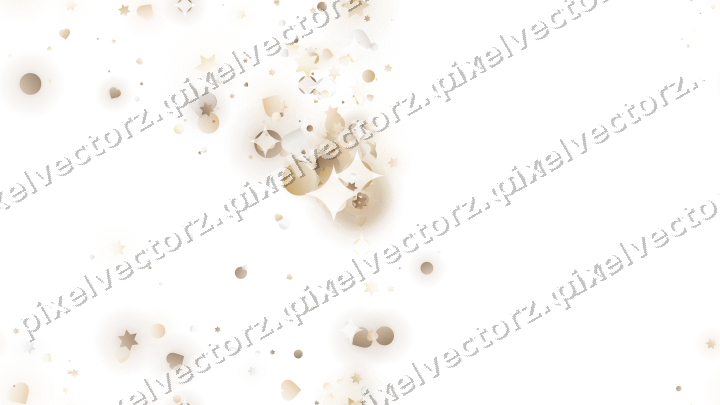 Nahtloser Glitzerfächer aus Sternen und Herzen auf transparentem Grund