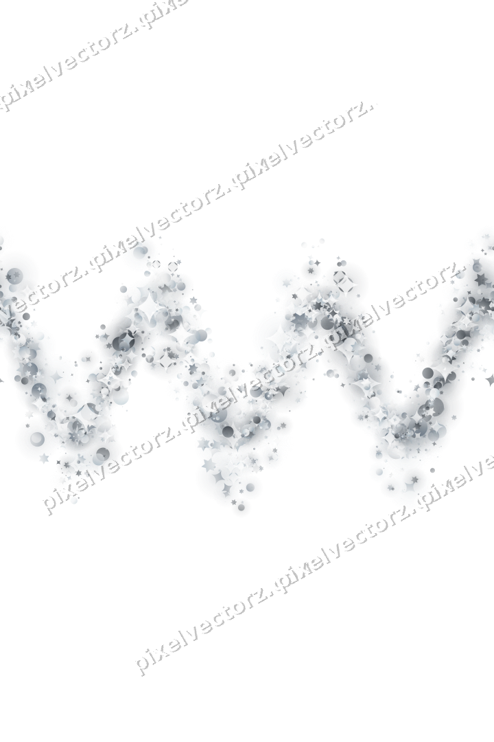 Nahtlose Glitzerwelle aus Sternen und Funken auf transparentem Grund