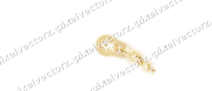 Nahtloser Sternenschweif aus Tropfen auf transparentem Grund