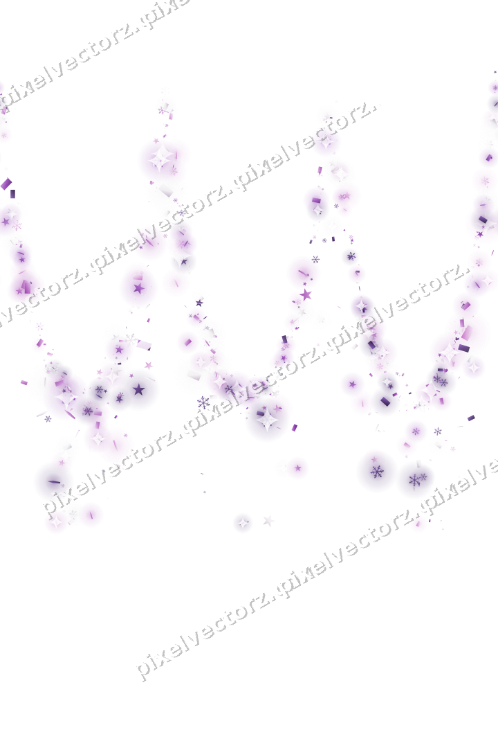 Nahtlose Glitzergirlande in Violett auf transparentem Grund