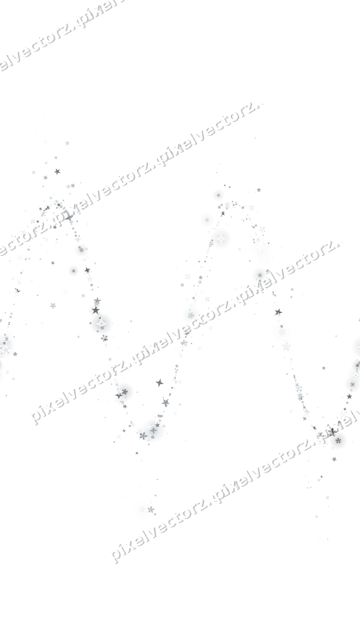 Nahtlose Glitzerwelle aus Sternen und Blüten auf transparentem Grund