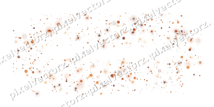 Nahtloser Glitzerrahmen aus Funken und Punkten auf transparentem Grund