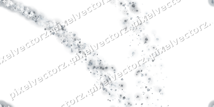 Nahtloser Sternenschweif in Blassblau auf transparentem Grund