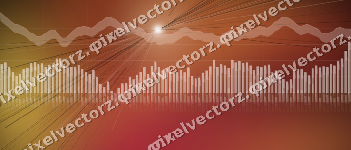 Leuchtender Neon Diagramm Hintergrund in Orange und Bernstein