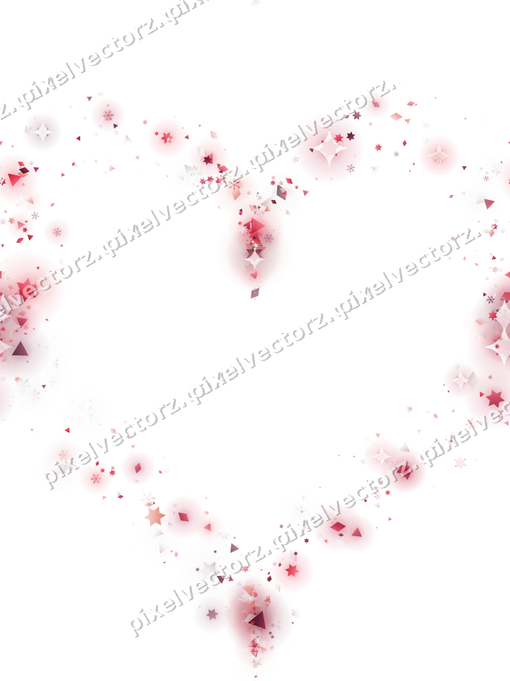 Nahtloses Glitzerherz in Rosa und Rot auf transparentem Grund