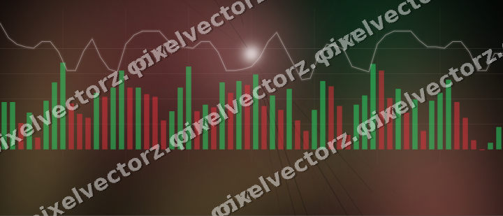 Leuchtender Neon Diagramm Hintergrund in Rot und Grün