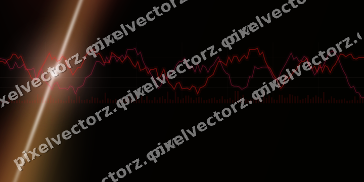 Leuchtender Neon Diagramm Hintergrund in Rot und Orange