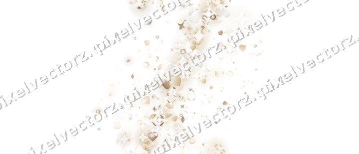 Nahtloses Glitzerband aus Sternen und Herzen auf transparentem Grund