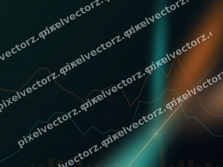 Leuchtender Neon Diagramm Hintergrund in Orange und Petrol
