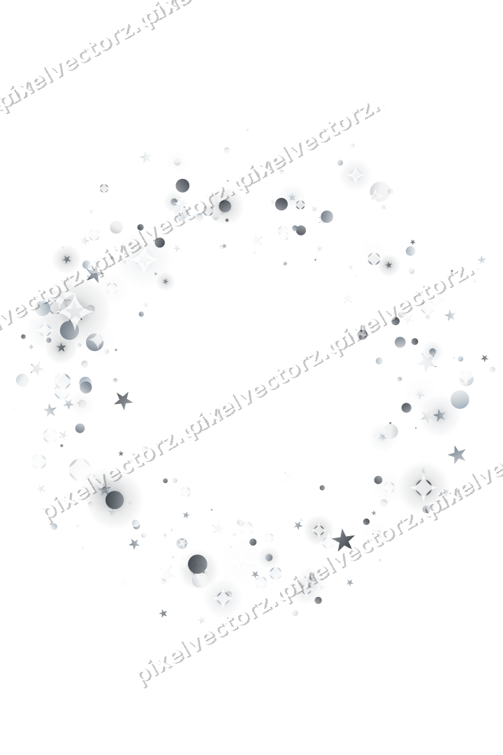 Nahtloser Glitzerkranz aus Sternen und Punkten auf transparentem Grund