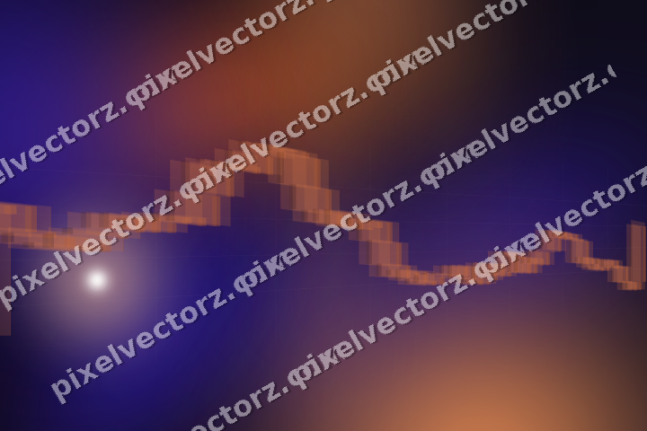 Leuchtender Neon Diagramm Hintergrund in Orange und Blau