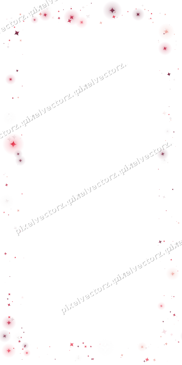 Nahtloser Glitzerrahmen aus Funken in Rosa auf transparentem Grund