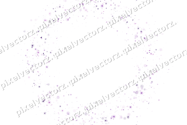Nahtloser Glitzerkranz aus Konfetti in Violett auf transparentem Grund