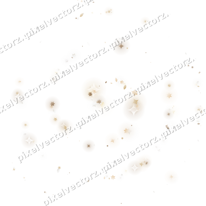 Nahtlose Glitzerspirale aus Sternen und Funken auf transparentem Grund