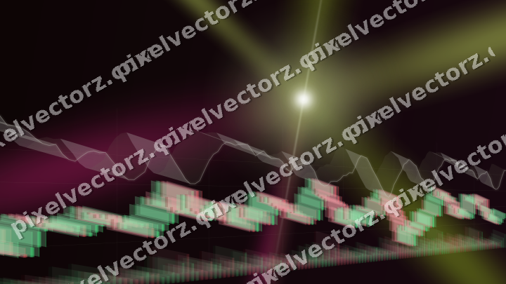 Leuchtender Neon Diagramm Hintergrund in Limette und Rosa