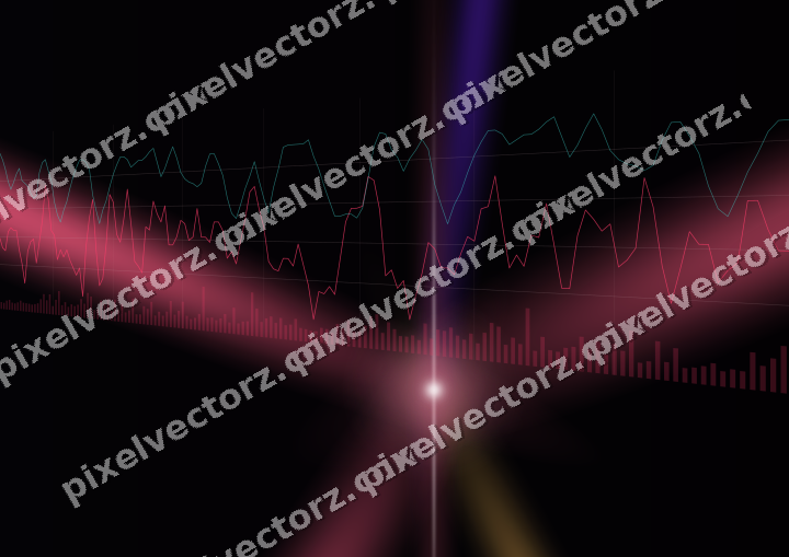 Leuchtender Neon Diagramm Hintergrund in Rosa und Bernstein