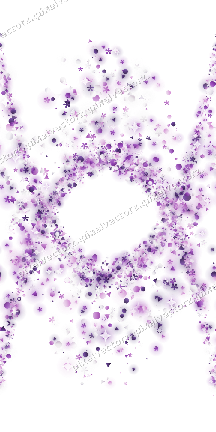 Nahtlose Glitzergirlande in Violett auf transparentem Grund