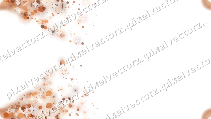 Nahtloser Glitzerfächer aus Funken und Punkten auf transparentem Grund