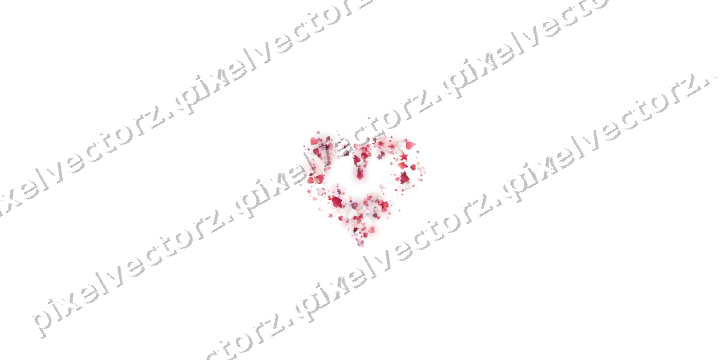 Nahtloses Glitzerherz aus Sternen und Herzen auf transparentem Grund