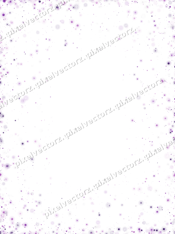 Nahtlose Glitzervignette in Violett auf transparentem Grund