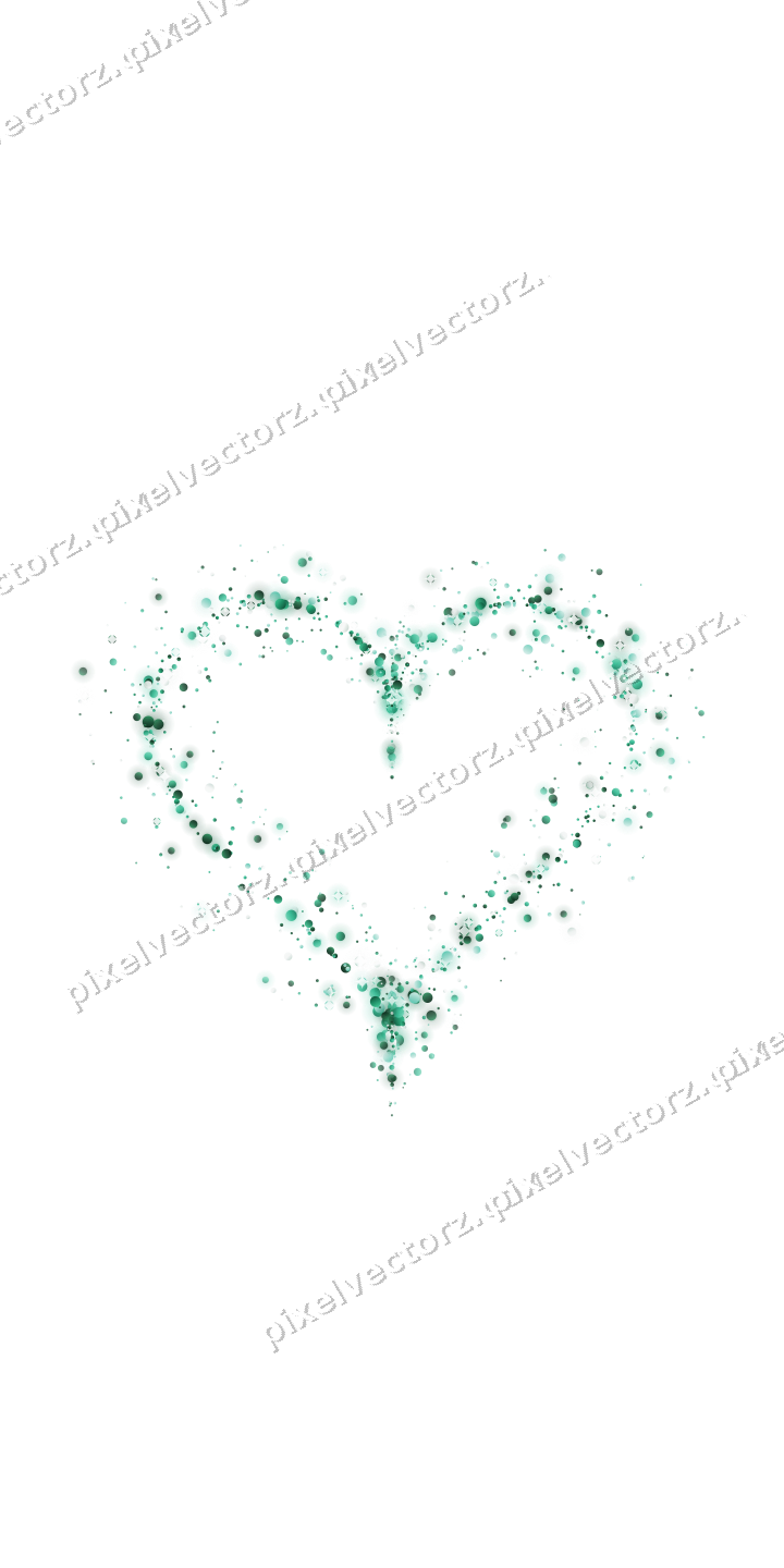 Nahtloses Glitzerherz aus Punkten auf transparentem Grund