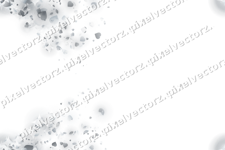Nahtloser Glitzerfächer aus Herzen und Tropfen auf transparentem Grund