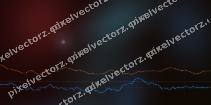 Leuchtender Neon Diagramm Hintergrund in Blau und Rot