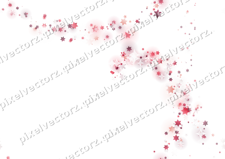 Nahtlose Glitzerspirale aus Sternen in Rosa auf transparentem Grund