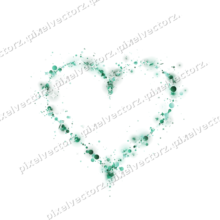 Nahtloses Glitzerherz aus Funken und Punkten auf transparentem Grund