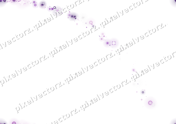 Nahtloser Sternenschweif in Violett auf transparentem Grund