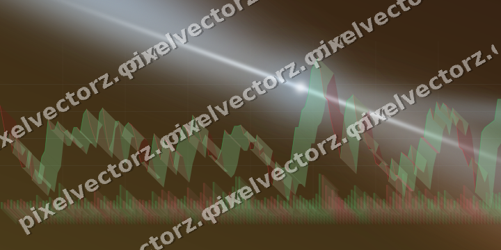 Leuchtender Neon Diagramm Hintergrund in Blau und Orange