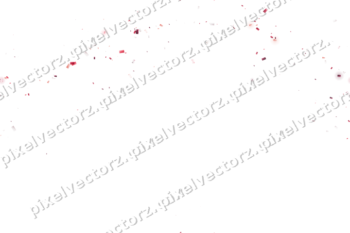 Nahtloser Glitzerbogen aus Konfetti in Rosa auf transparentem Grund