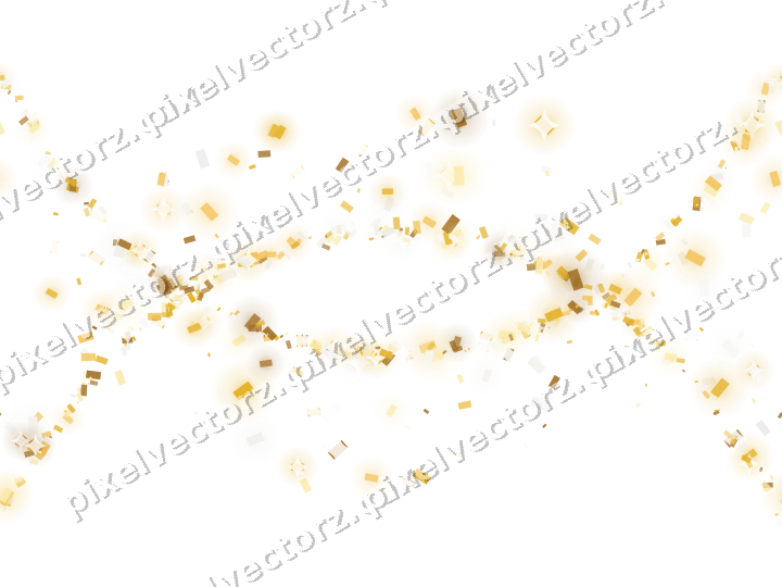 Nahtlose Glitzergirlande aus Konfetti auf transparentem Grund