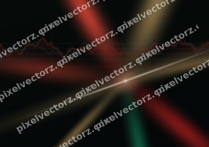 Leuchtender Neon Diagramm Hintergrund in Rot und Grün