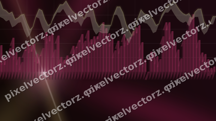 Leuchtender Neon Diagramm Hintergrund in Rosa und Gelb