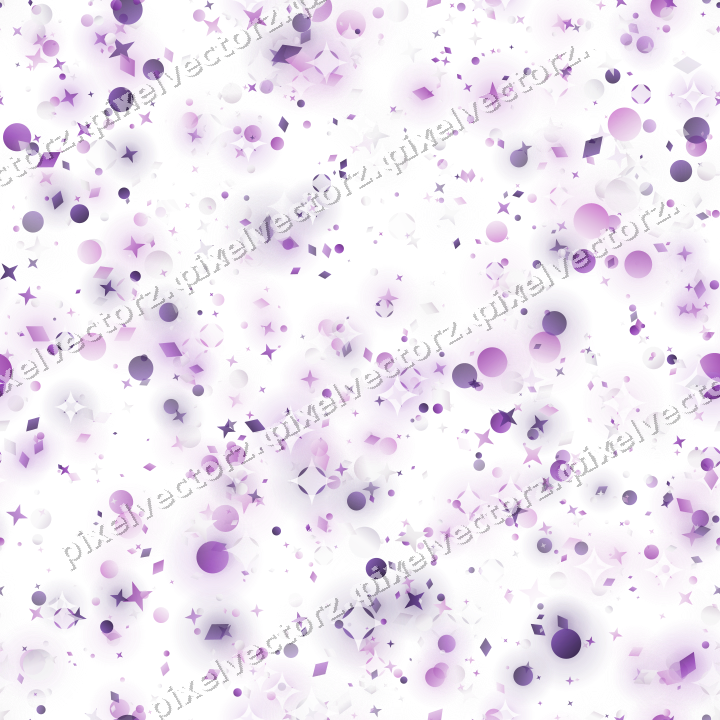 Nahtlose Glitzerstreuung in Violett auf transparentem Grund