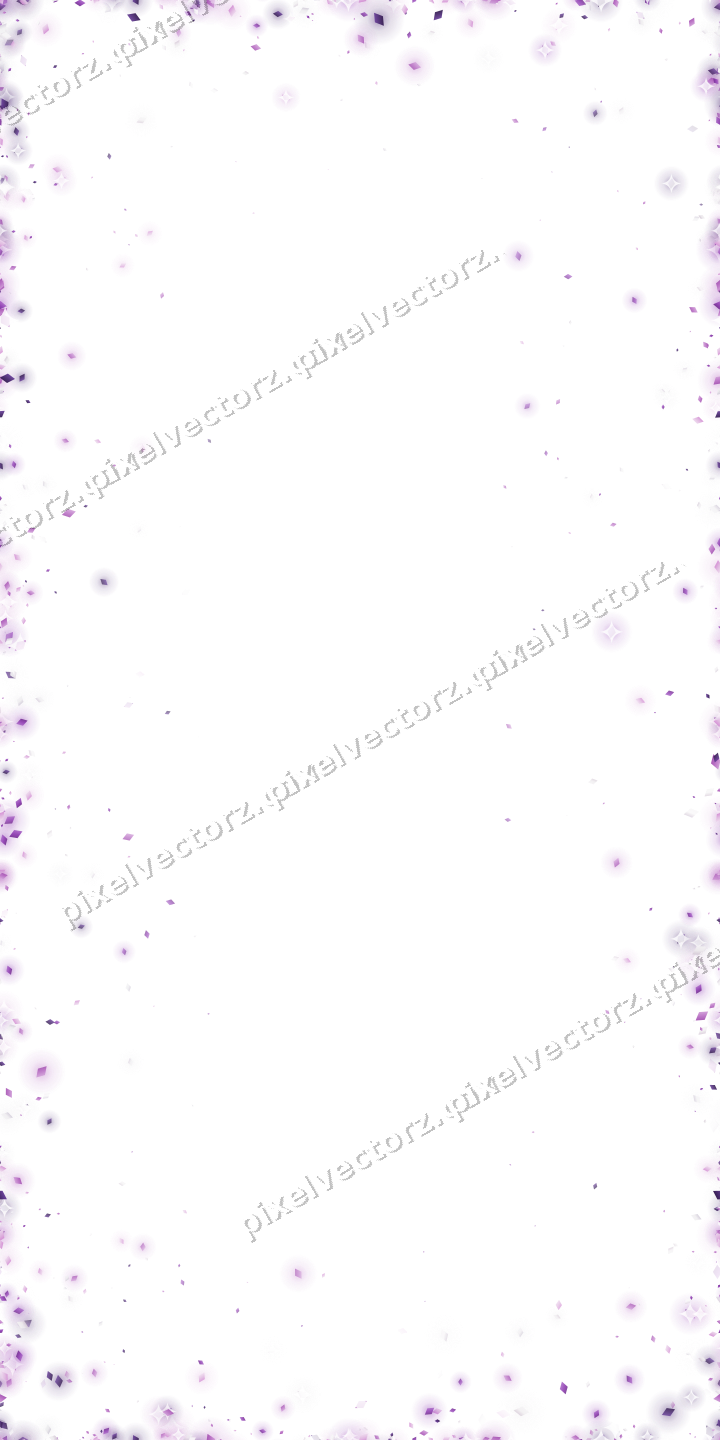 Nahtlose Glitzervignette aus Rauten in Violett auf transparentem Grund