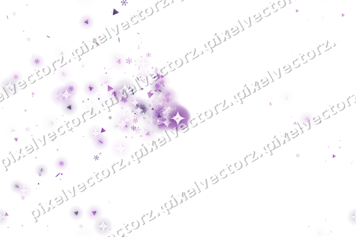 Nahtloser Glitzerfächer in Violett auf transparentem Grund