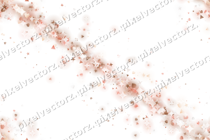 Nahtloses Glitzerband aus Sternen und Herzen auf transparentem Grund