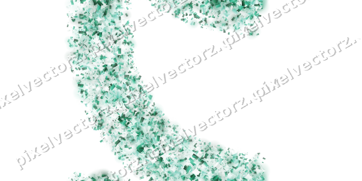 Nahtloser Glitzerbogen aus Konfetti auf transparentem Grund